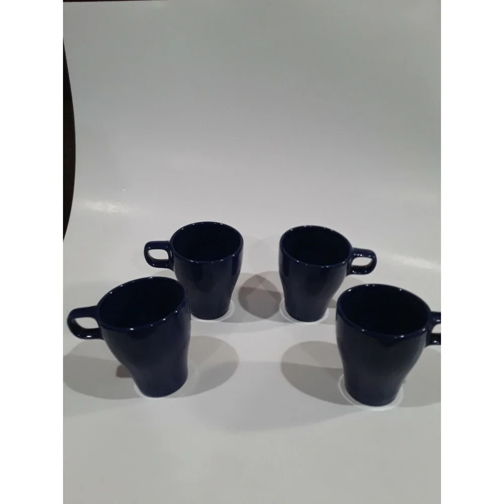 Vintage Ikea Fargrik Mugs Set of 4 Blue